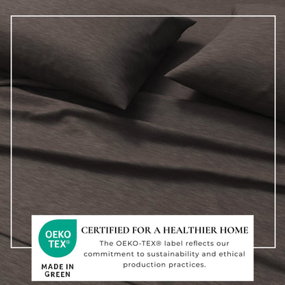 Heathered Jersey and Cotton Blend Bed Sheets