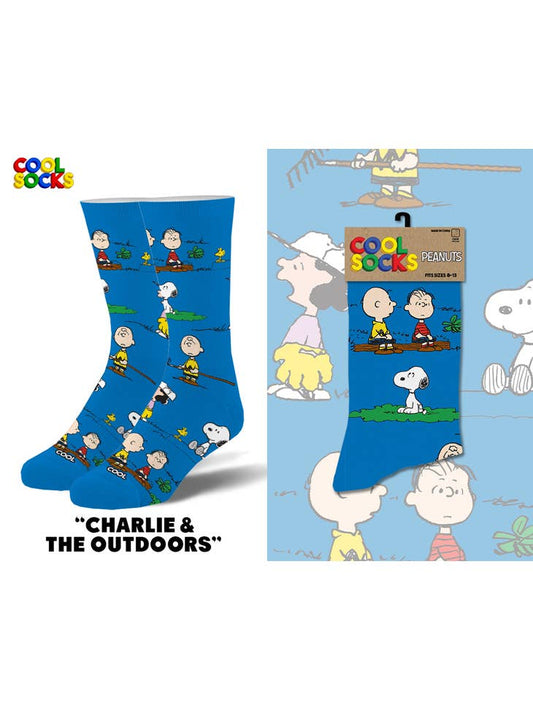 Charlie Brown And The Outdoors - Crew Socks - Tampa Home & Garden Store