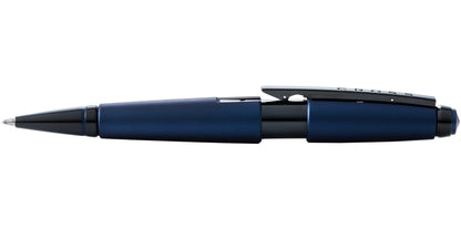 Edge™ Matte Blue Lacquer Gel Rollerball Pen by A.T. Cross, blue matte barrel with clip on Tampa Home & Garden Store