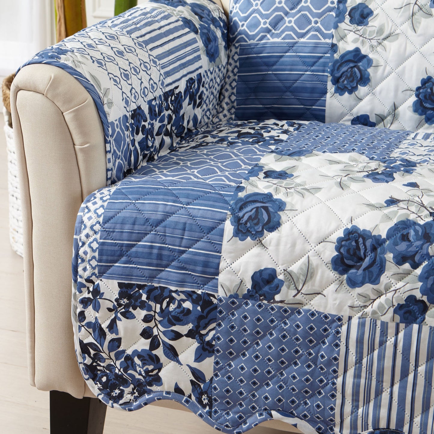 Reversible Floral Patchwork Furniture Cover