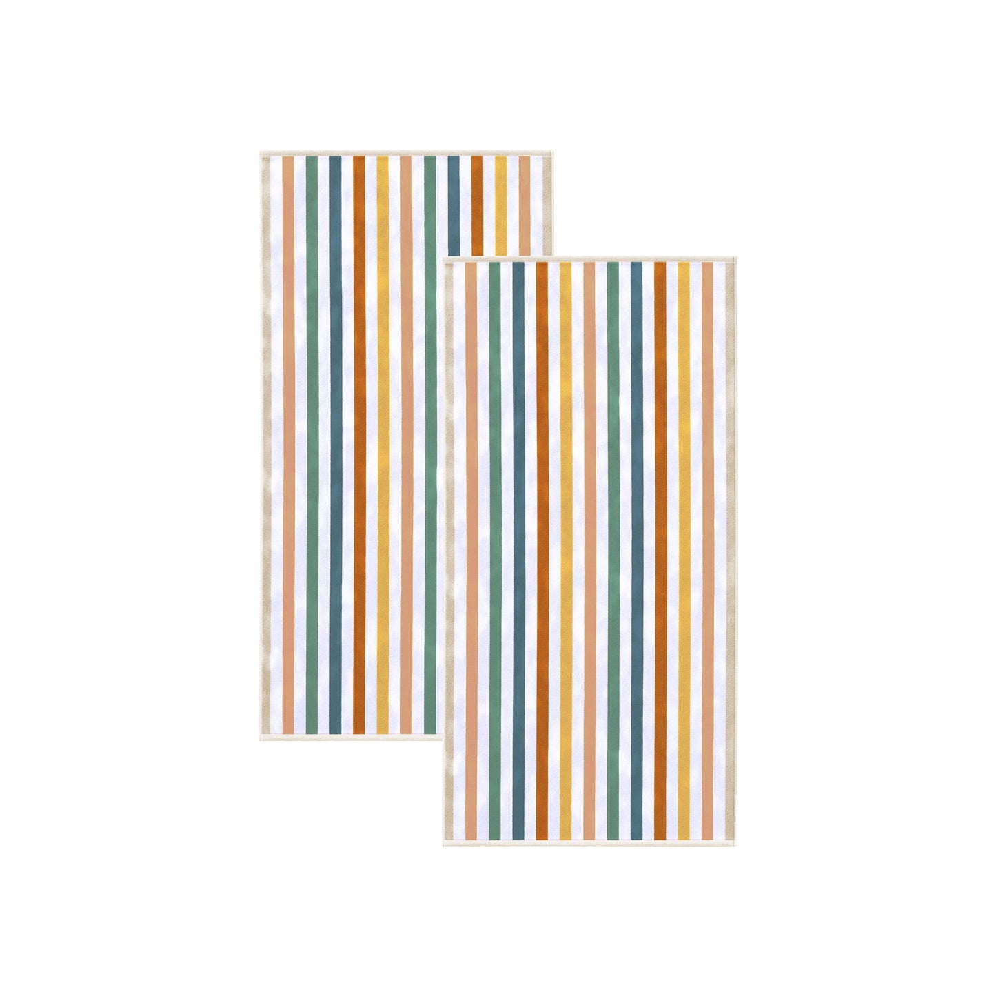 Cabana Cotton Beach Towel and Striped Border