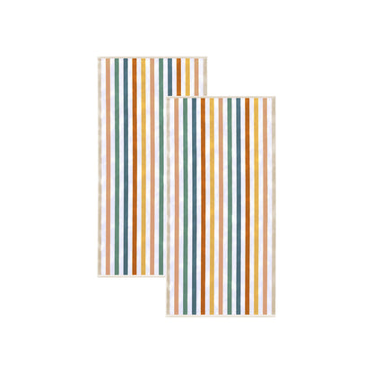 Cabana Cotton Beach Towel and Striped Border