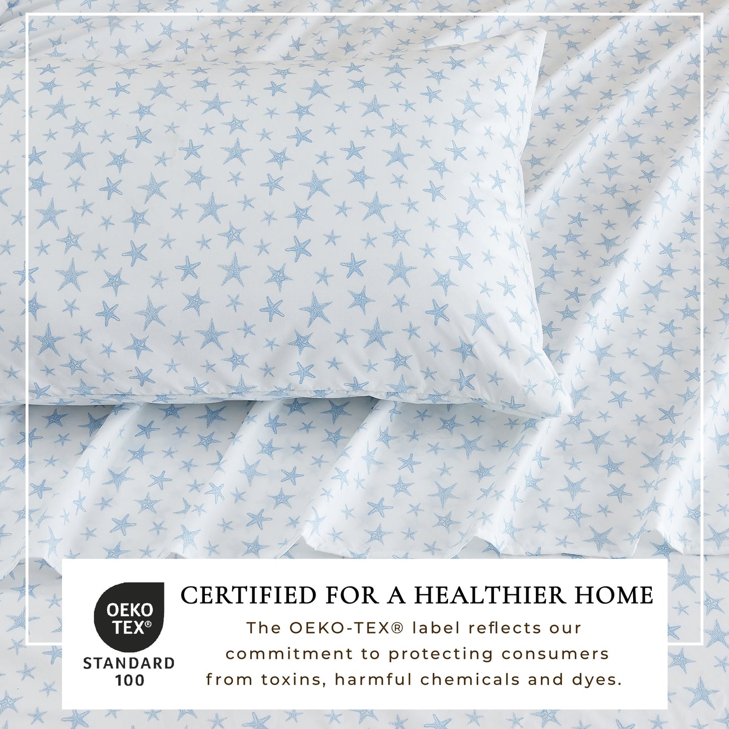 Lightweight Coastal Printed Sheet Set and Covers