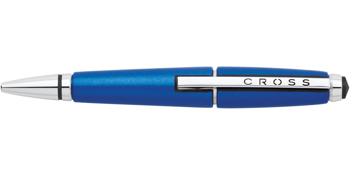 Edge Nitro Blue Gel Rollerball Pen by A.T. Cross with silver clip on Tampa Home & Garden Store