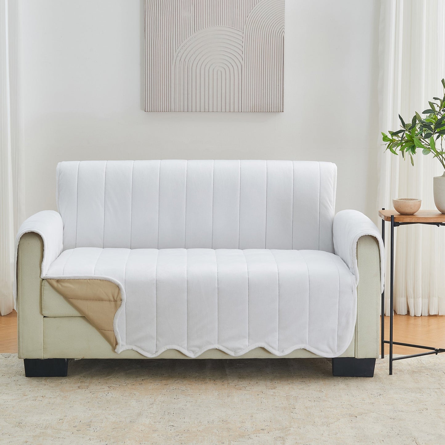 Velvet Furniture Protector And Elastic Cover