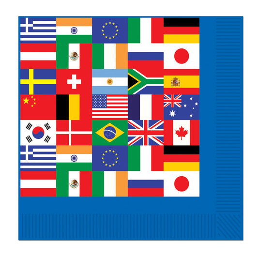 Serviette de cocktail Drapeau international
