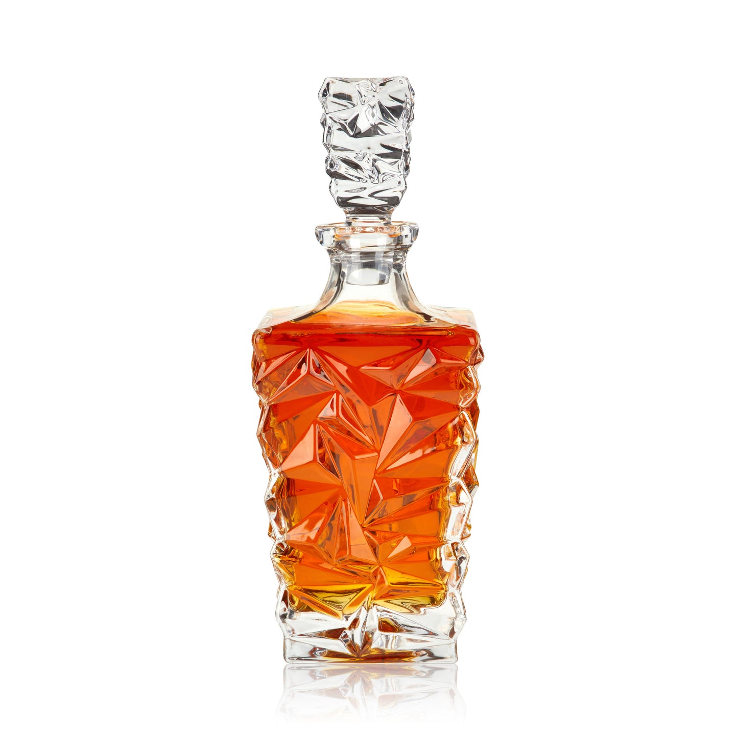 Prism Crystal Whiskey Decanter and a Stopper