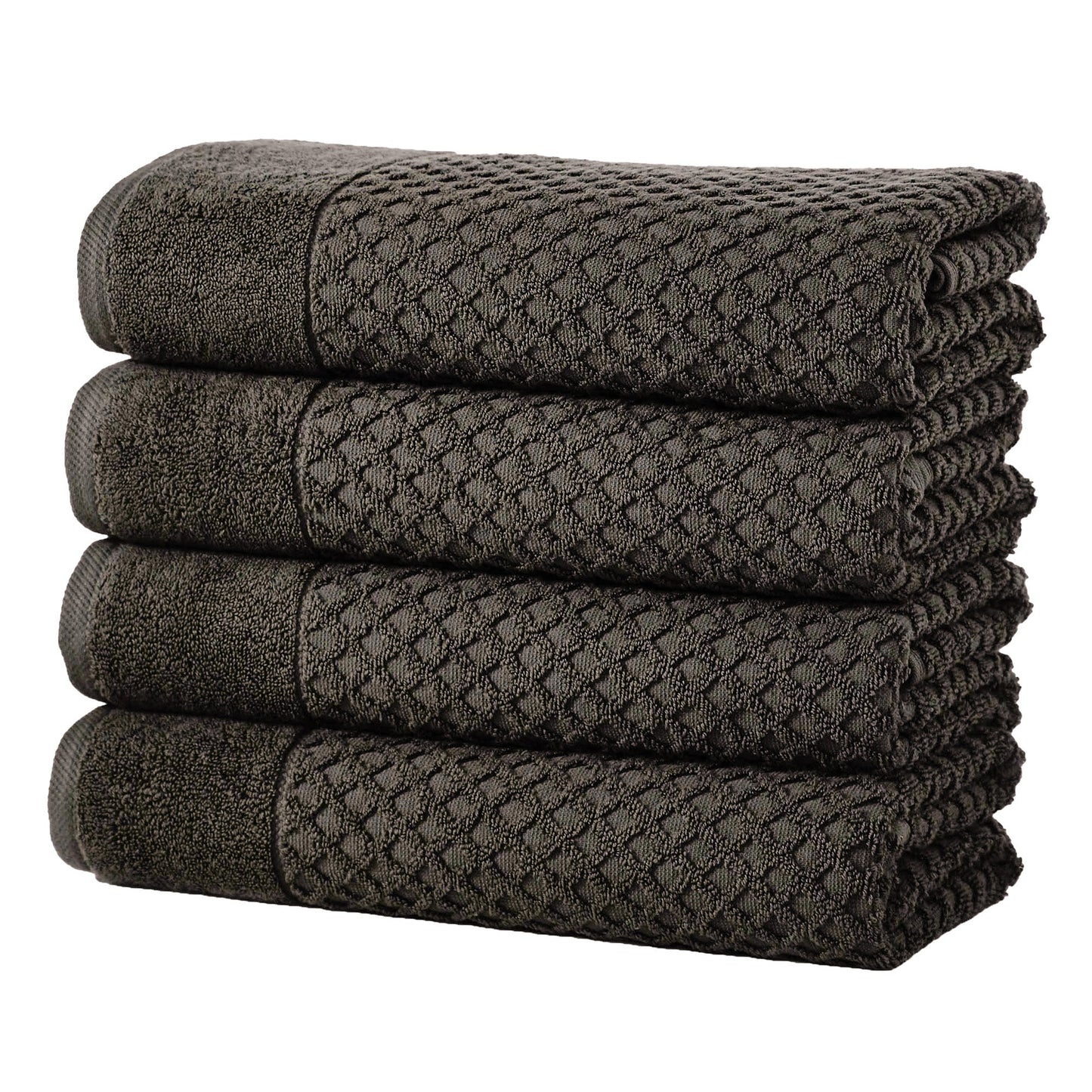 Cotton Diamond Waffle Weave Bath Towel Set