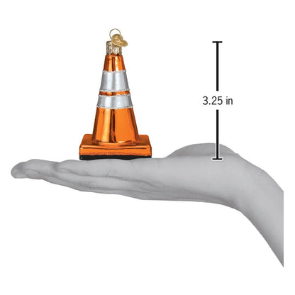 Adorno de cono de tráfico de vidrio