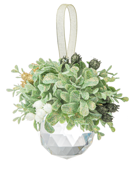 Ornement en acrylique en forme de gui -