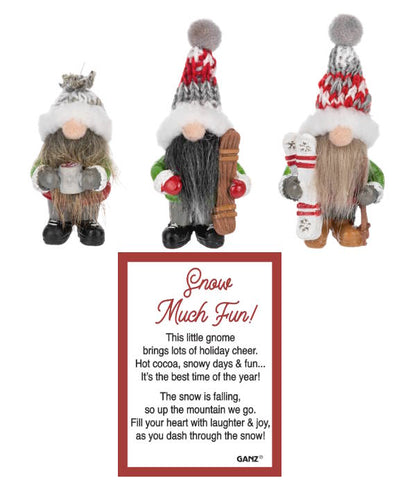 Figurine porte-bonheur de poche Gnome Snow Much Fun -