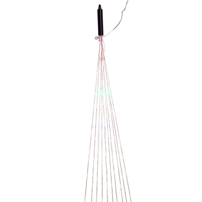 Lámpara de dosel de nailon plateado de 200 luces con luces LED multicolor