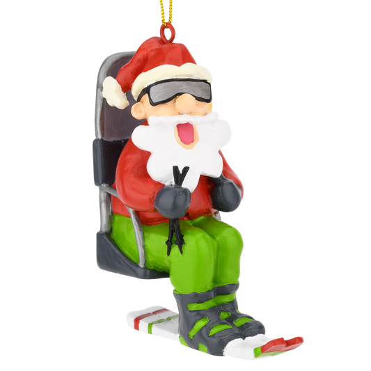 Santa Claus Skiing - Christmas Ornament - Tampa Home & Garden Store