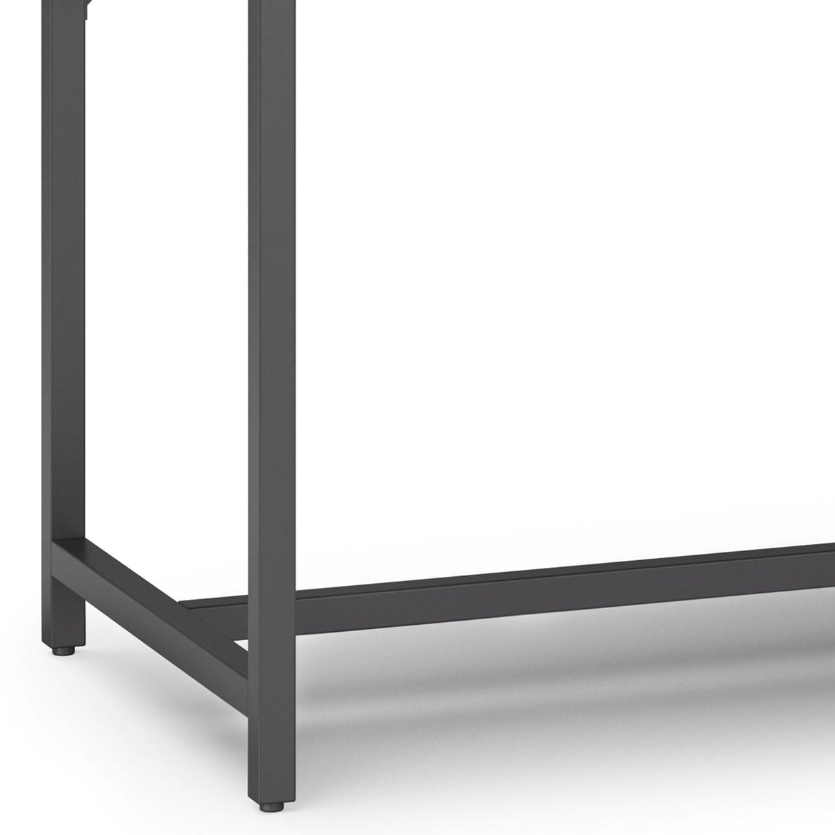 Mid Century Wide Writing Desk dark gray metal frame by HouseOfZazla on Tampa Home & Garden Store