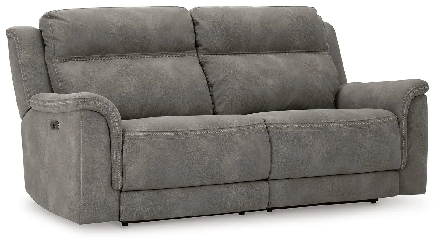 Next-Gen Durapella reclining power sofa upholstery with stitching by Unique Piece Furniture on Tampa Home & Garden Store