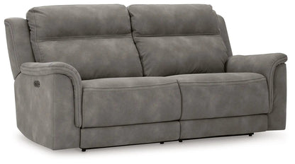 Next-Gen Durapella reclining power sofa upholstery with stitching by Unique Piece Furniture on Tampa Home & Garden Store