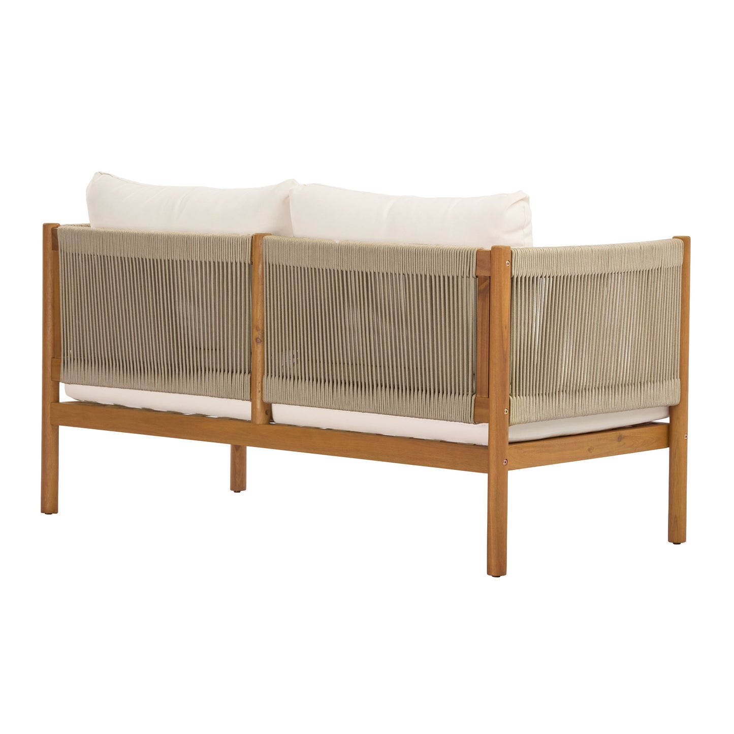 4 Piece Outdoor Sofa Set with Acacia Wood Frame
