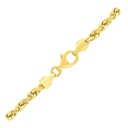 Necklace 3.5mm 14k yellow gold solid diamond-cut rope chain with lobster clasp on Tampa Home & Garden Store