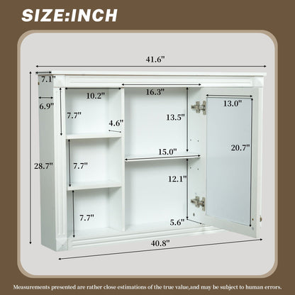 Wall Mounted Bathroom Storage Cabinet And Mirror