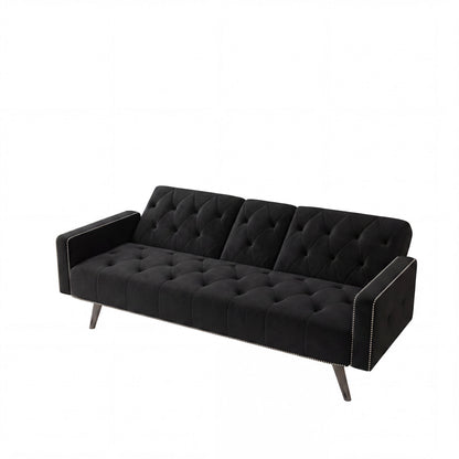 Stylish Velvet Sofa Bed and Nail Head Trim