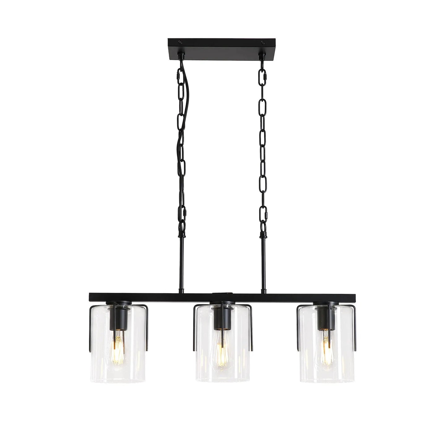 Adjustable Pendant Lighting with Wood Grain