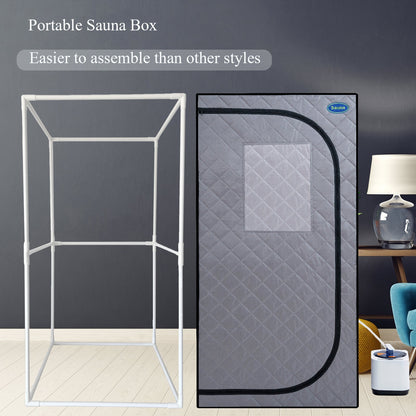 Portable Grey Mini Steam Sauna Tent and Home Spa