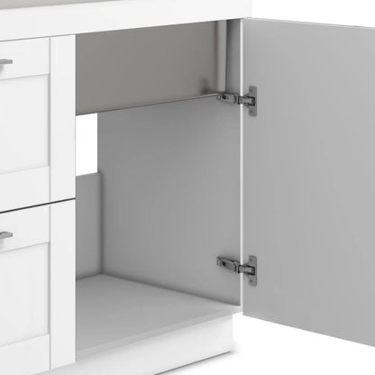 Shaker Laundry Cabinet with Sink and Faucet White