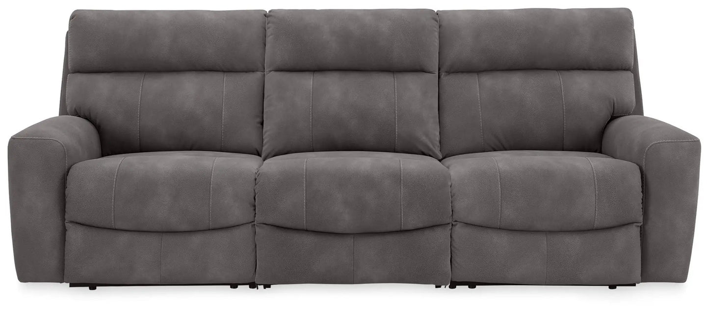 Next-Gen Durapella reclining sectional three-seat gray upholstery by Unique Piece Furniture on Tampa Home & Garden Store