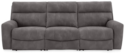 Next-Gen Durapella reclining sectional three-seat gray upholstery by Unique Piece Furniture on Tampa Home & Garden Store