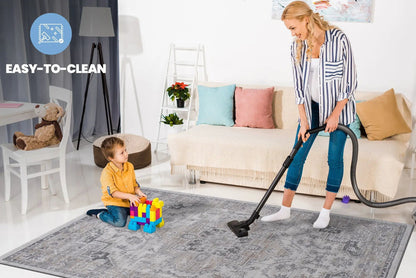 Marfi Oriental Area Rug 8x10 Ivory Beige