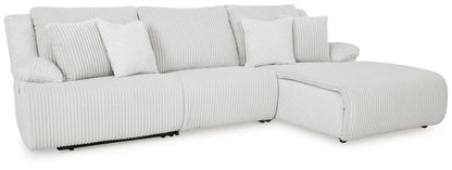 Top Tier Corduroy Reclining Sectional with Chaise
