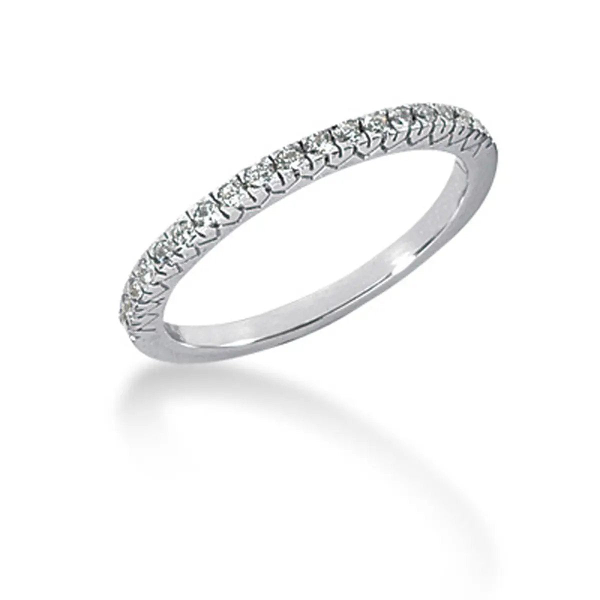 14k white gold engraved fishtail pavé diamond wedding ring band, rings by Bids.com on Tampa Home & Garden Store