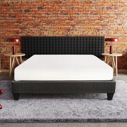 Upholstered Platform Bed Base Mattress Foundation