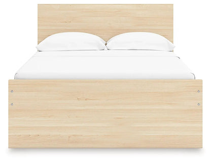 Onita panel platform bed by Unique Piece Furniture in natural light wood finish on Tampa Home & Garden Store