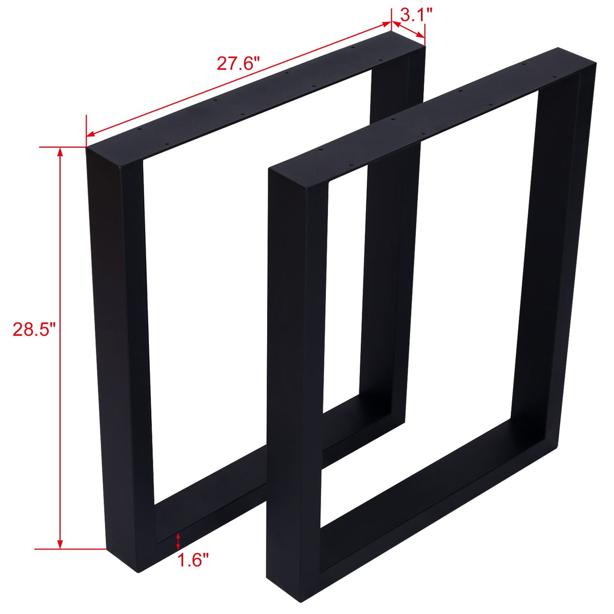 Heavy duty steel table legs with wide black base, HouseOfZazla table bases on Tampa Home & Garden Store