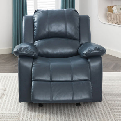 Charlotte Gel Glider Recliner blue leather chair by HouseOfZazla on Tampa Home & Garden Store