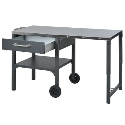 Large Foldable Outdoor Kitchen Cart And Storage