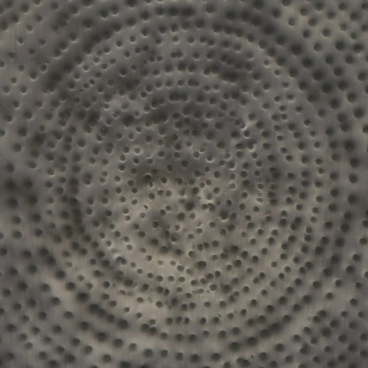 Drum Accent Side Table top in brushed metal with a perforated circular dot pattern on Tampa Home & Garden Store
