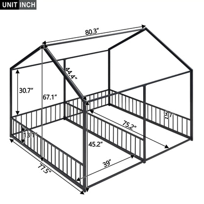 House Platform Beds For Two With Guardrails