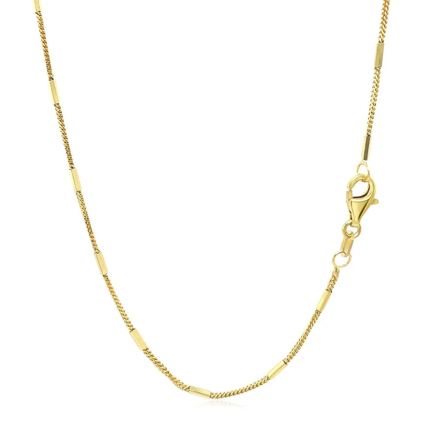 Diamond Cut Bar Links Necklace in 14k yellow gold 1.3mm by Bids.com with lobster clasp on Tampa Home & Garden Store