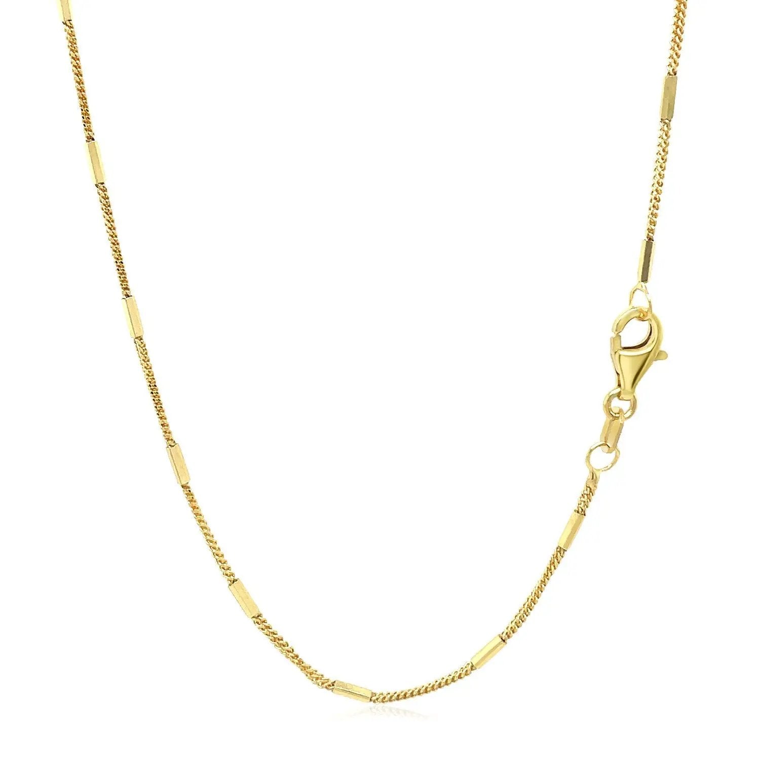 Diamond Cut Bar Links Necklace in 14k yellow gold 1.3mm by Bids.com with lobster clasp on Tampa Home & Garden Store