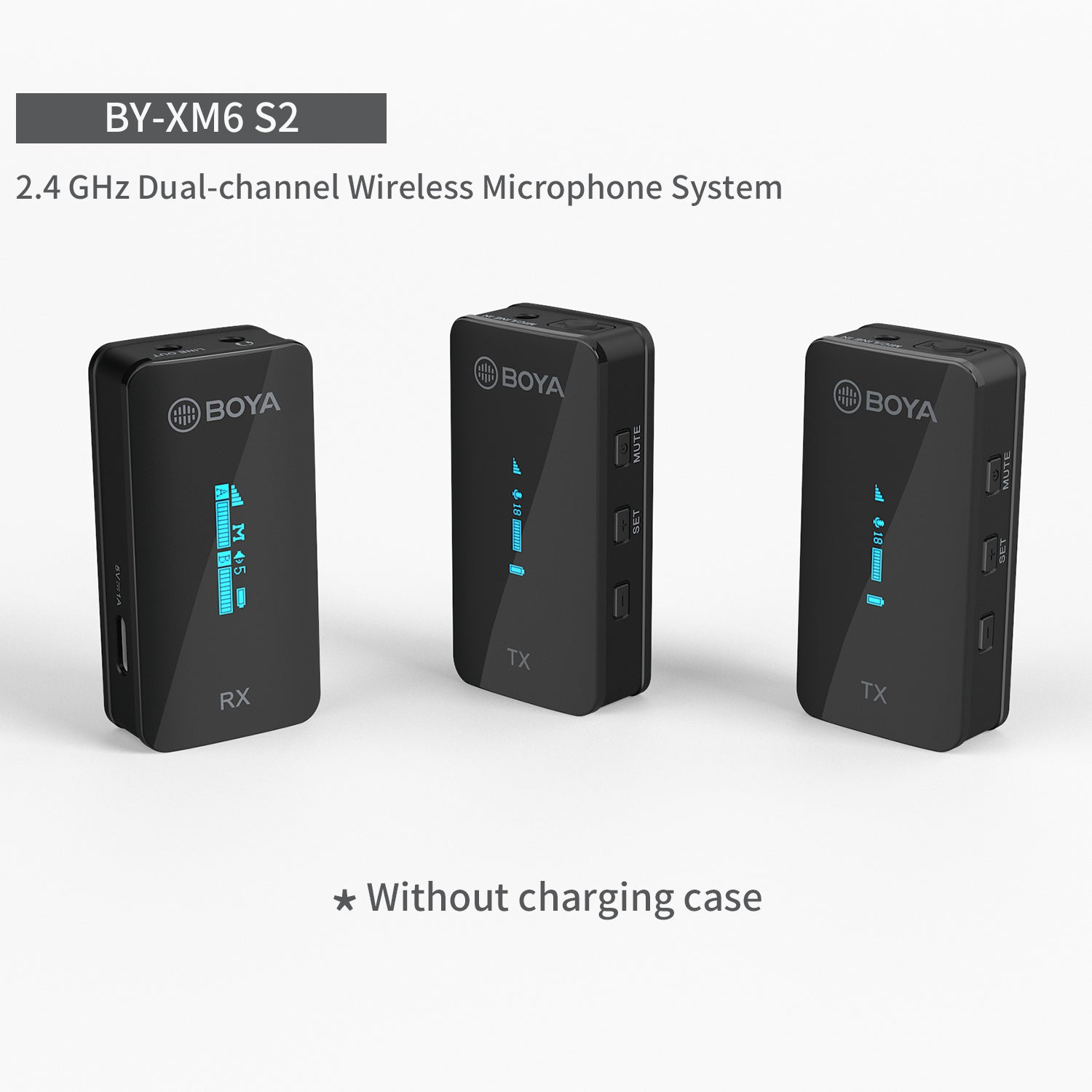 BY-XM6 S2 2.4GHz dual-channel wireless mic trio TX/RX units BOYA on Tampa Home & Garden Store
