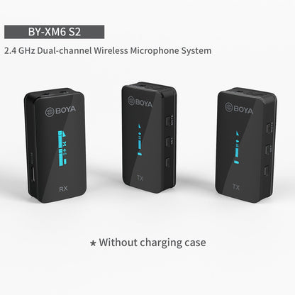 BY-XM6 S2 2.4GHz dual-channel wireless mic trio TX/RX units BOYA on Tampa Home & Garden Store