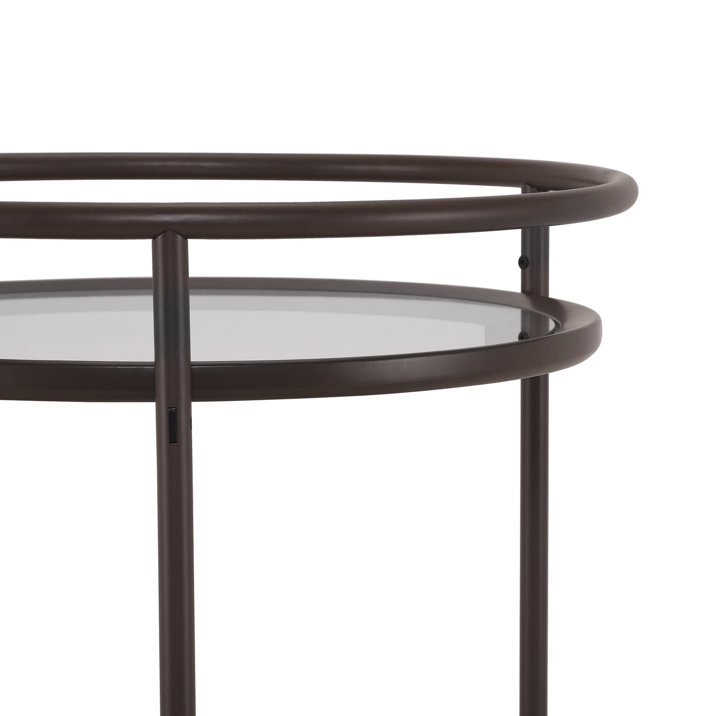 Modern Coffee Round Kitchen Cart For Serving