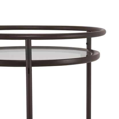 Modern Coffee Round Kitchen Cart For Serving