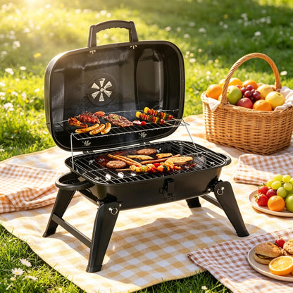 Compact Charcoal Grill For Backyard And Patio