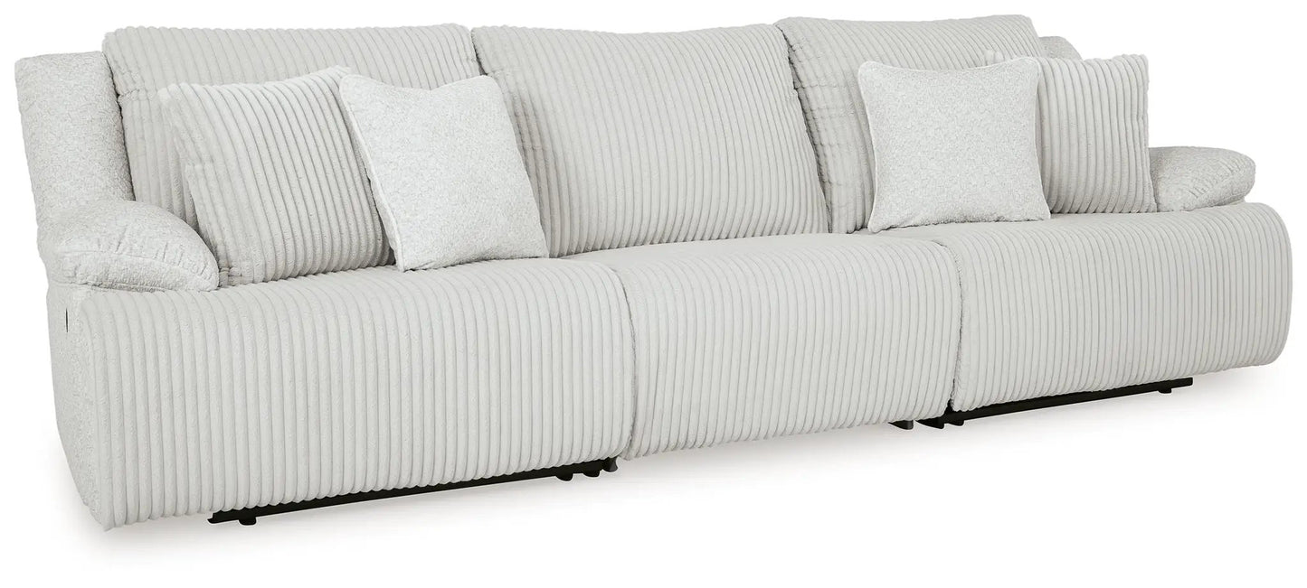 Top Tier Corduroy Reclining Sectional with Chaise