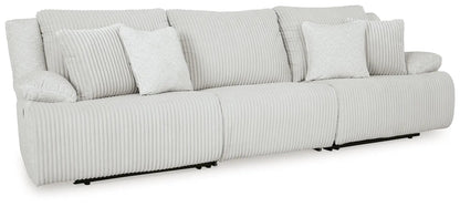 Top Tier Corduroy Reclining Sectional with Chaise