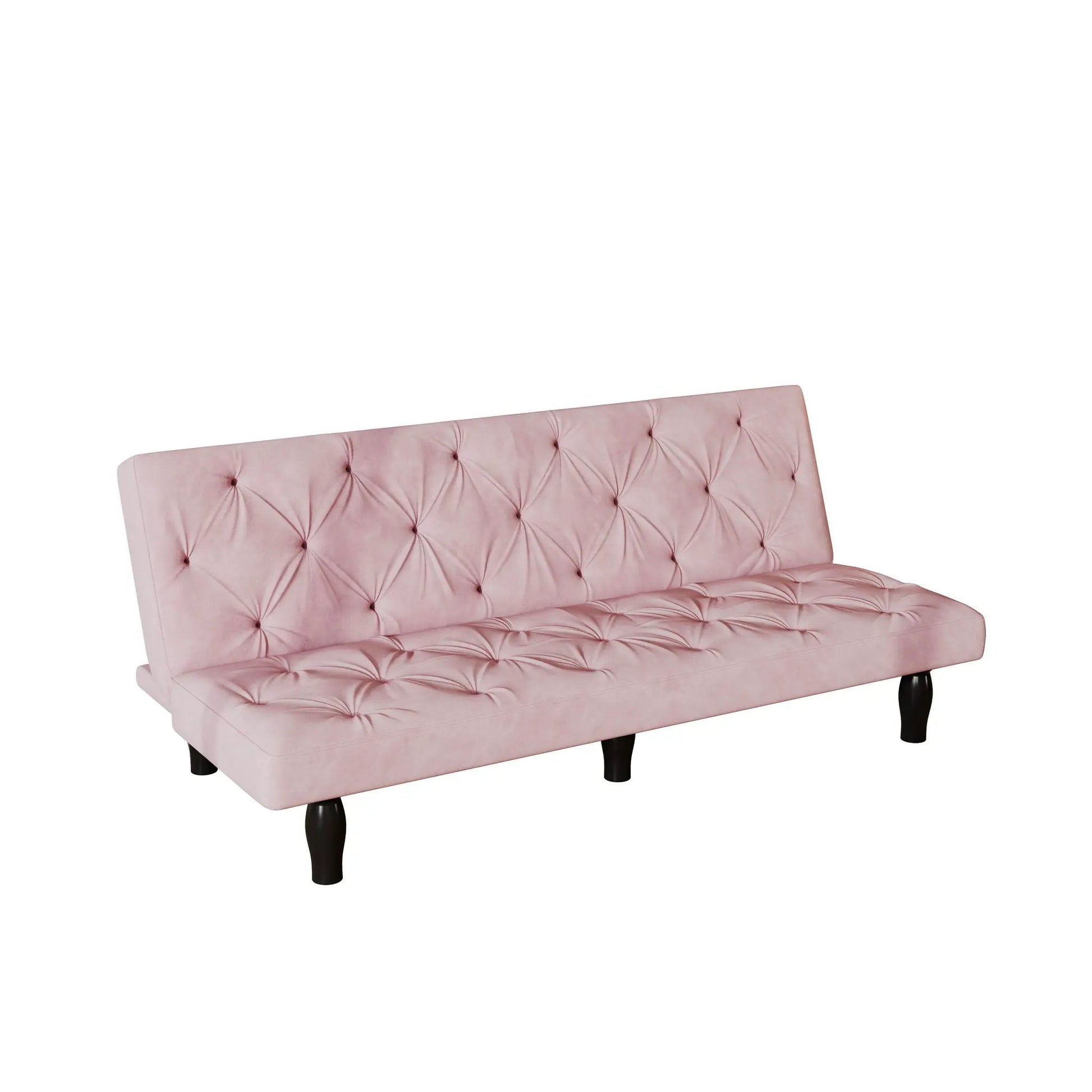 Sofa Bed With Adjustable Backrest pink velvet tufted futon by Unique Piece Furniture on Tampa Home & Garden Store