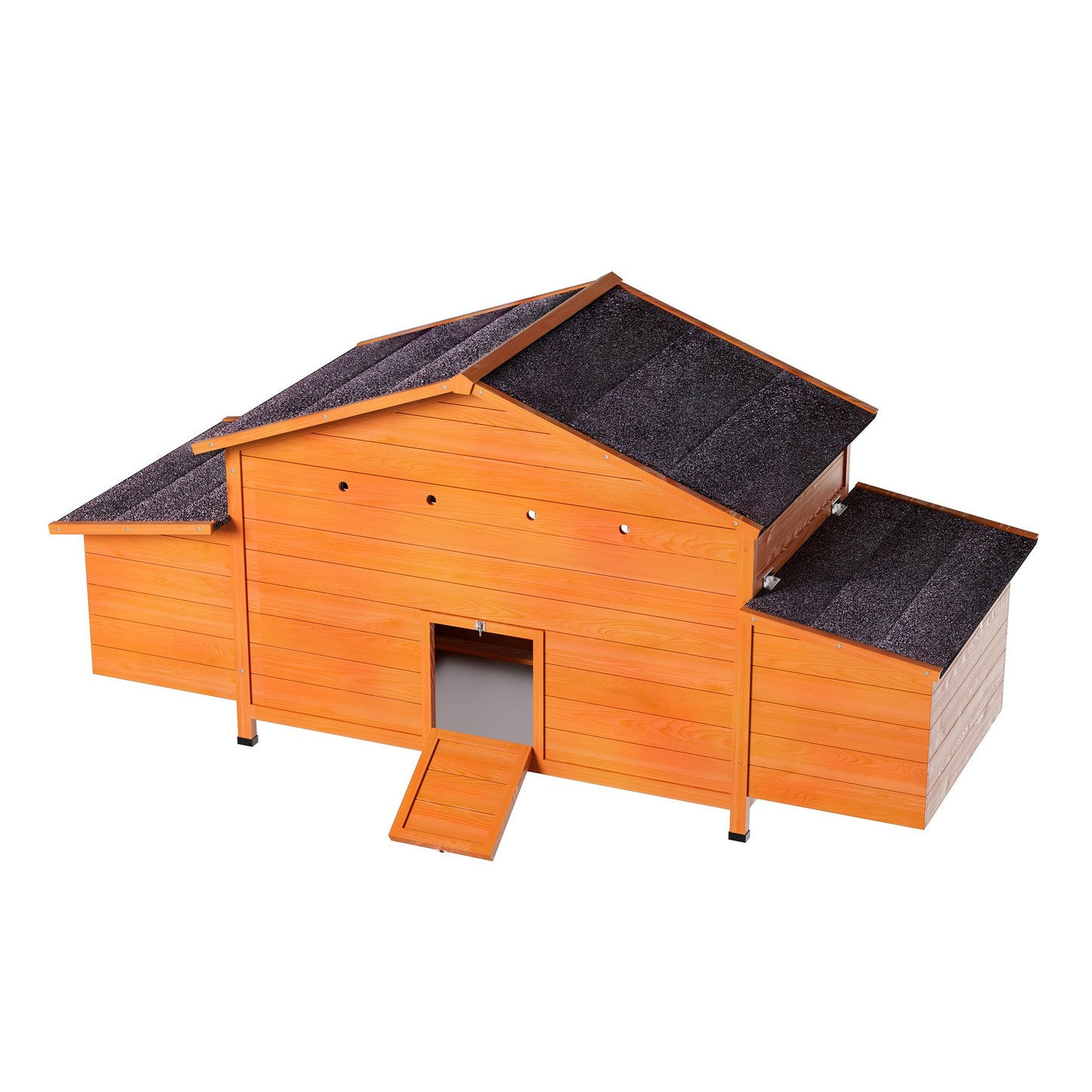 Large Wooden Chicken Coop with 2 Nesting Boxes